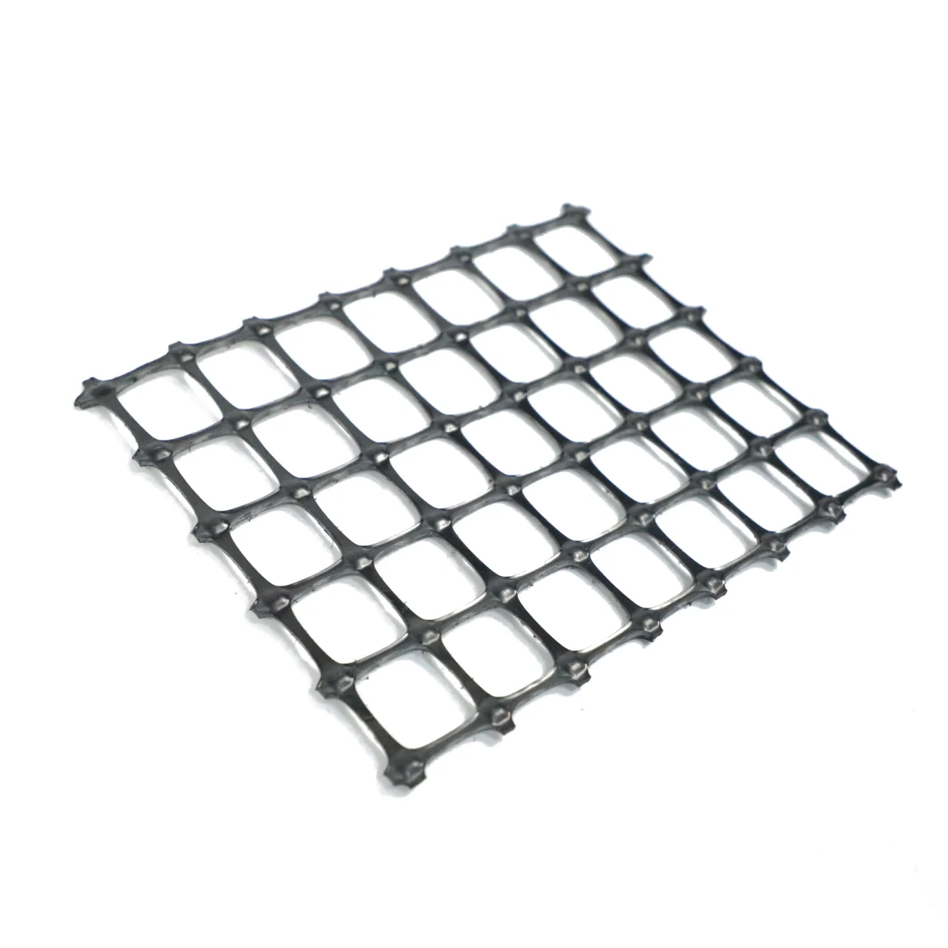 UV Resistance Plastic PP Biaxial Geotextile Geogrid Mesh สำหรับงานก่อสร้างถนน 0