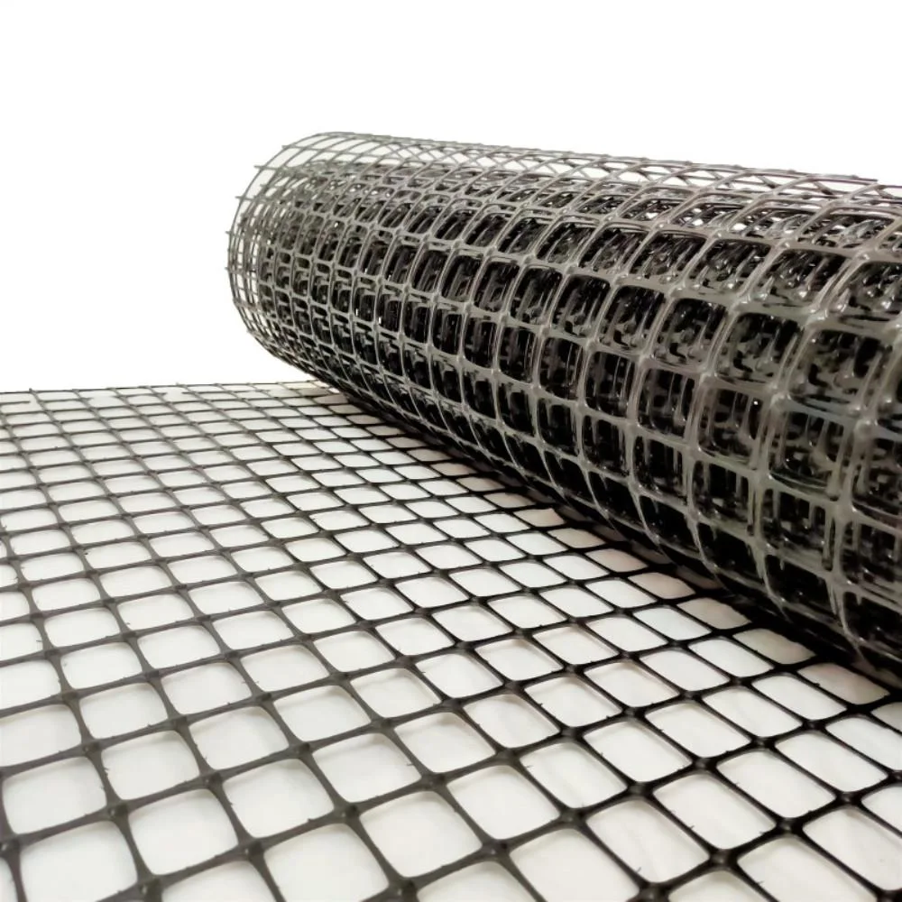UV Resistance Plastic PP Biaxial Geotextile Geogrid Mesh สำหรับงานก่อสร้างถนน 3