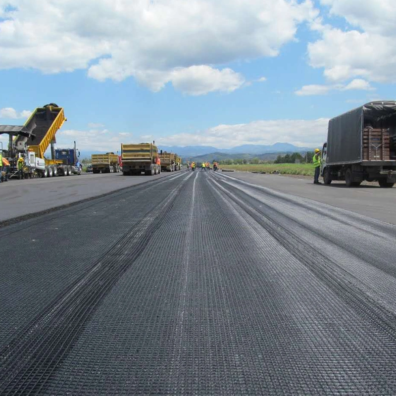 UV Resistance Plastic PP Biaxial Geotextile Geogrid Mesh สำหรับงานก่อสร้างถนน 7