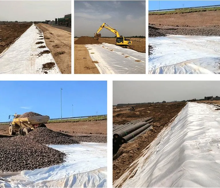 100% PP Polypropylene Geotextile Drainage Fabric Geo Fabric Membrane ไม่ทอ 0