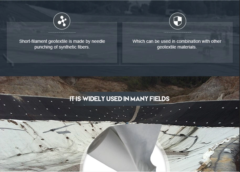 สายการก่อสร้าง ผ้าที่ไม่เนื้อผ้า Geotextile การควบคุมการละลายดิน 0
