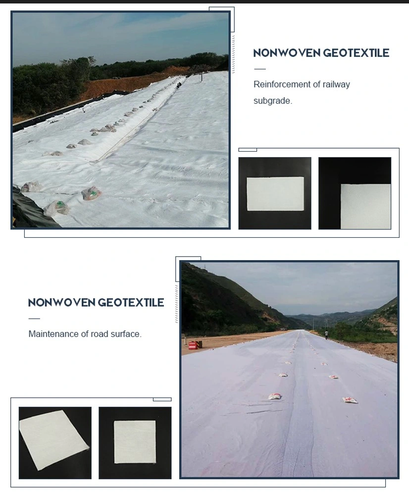 สายการก่อสร้าง ผ้าที่ไม่เนื้อผ้า Geotextile การควบคุมการละลายดิน 2