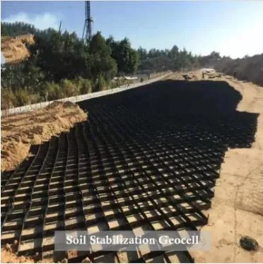HDPE สีดํา perforated textured slope geocells ที่มั่นคง geocells geocell geocel สําหรับวิศวกรรมโยธา 3