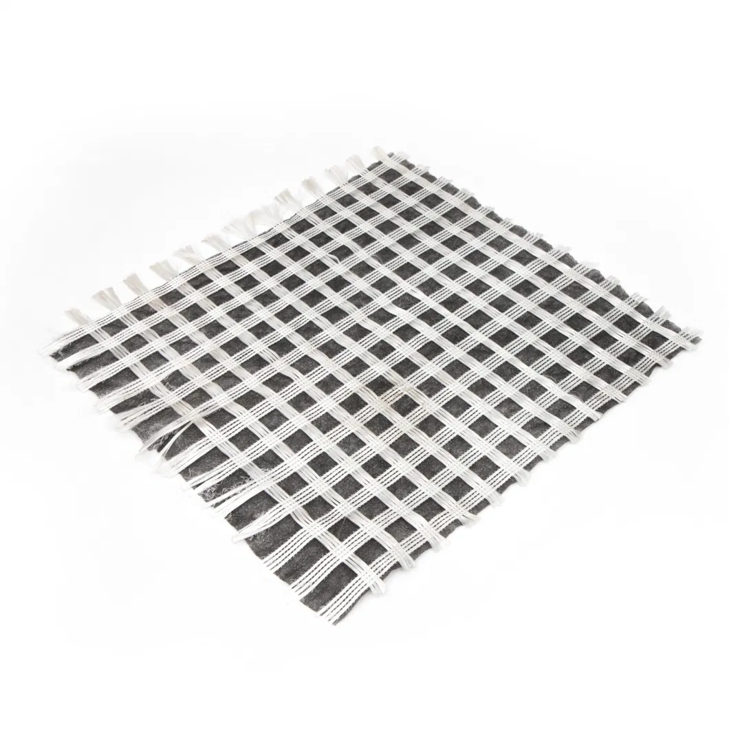 สารประกอบ Bi-Axial Fiberglass Geogrid With Nonwoven Geotextile สําหรับการเสริมสร้างดิน/วัสดุก่อสร้างถนน 4