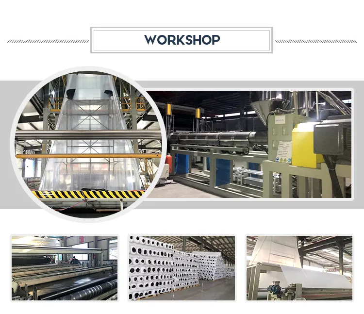 1.0 มม. 1.5 มม. วัสดุบริสุทธิ์ 100% ASTM ป้องกันการรั่วซึม กันน้ำ ไม่ซึมผ่านได้ ผิวเรียบ/มีพื้นผิว LDPE LLDPE HDPE แผ่นรองบ่อ Geomembrane สำหรับซับในบ่อขยะ เหมืองแร่ 3