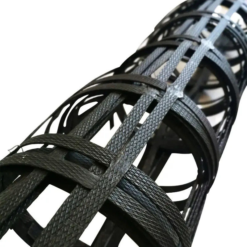 การเชื่อมเหล็กพลาสติกคอมโพสิต Geotextile Geogrid Biaxial Integral Geogrid Products