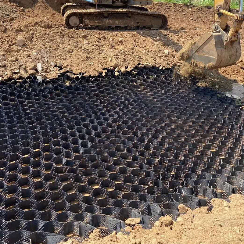 ป้องกันการกัดกร่อน Geocell Hdpe ขนาด 50 มม. สำหรับการเสริมแรงทางลาดเขาถนน