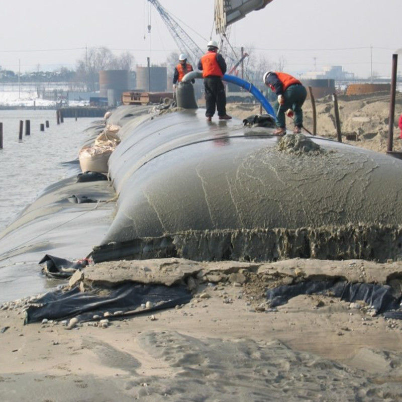 ถุงแยกน้ำ Geotextile Geotextile สีดำสำหรับตัวกรอง Dewatering ตะกอน