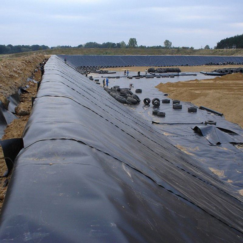 น้ํากัน HDPE Geomembrane ทะเลส้วมสําหรับถังน้ํา ปลา Shrimp Farm 0.2 - 2.5mm