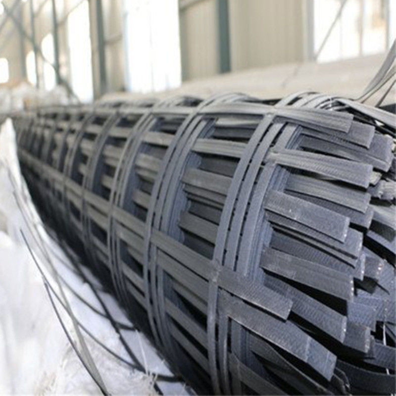 80kn เหล็กพลาสติก Geogrid กับกรดและอัลคาลีความทนทานสําหรับความคุ้มกันคลาน Subgrade
