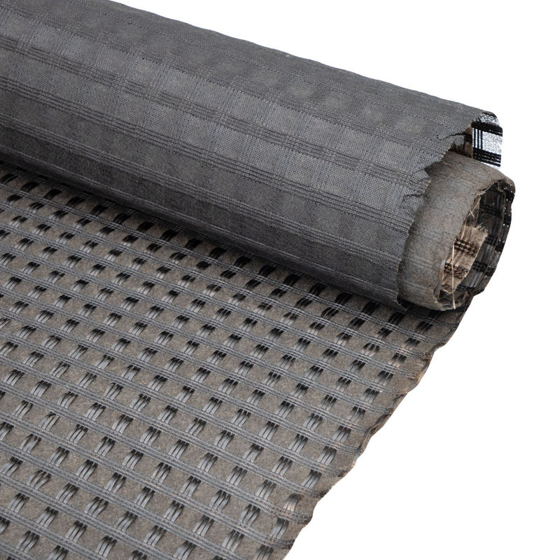 สารประกอบ Bi-Axial Fiberglass Geogrid With Nonwoven Geotextile สําหรับการเสริมสร้างดิน/วัสดุก่อสร้างถนน