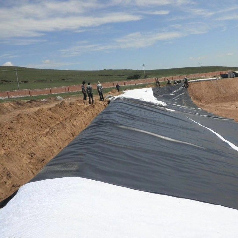 HDPE Geomembrane Waterproofing Liner / Pool Liner / Georid Road Construction Material Landfill Biogas Digester เครื่องปรับน้ําจากก้อนธาตุ