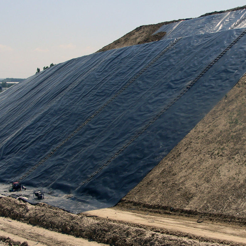 HDPE/LDPE Geomembrane 1.0mm/1.5mm/2.0mm สําหรับกันน้ํา / ลายสระปลา / จุดเก็บขยะ / ทะเลเทียม / เหมือง / เขื่อน / ลายสระ