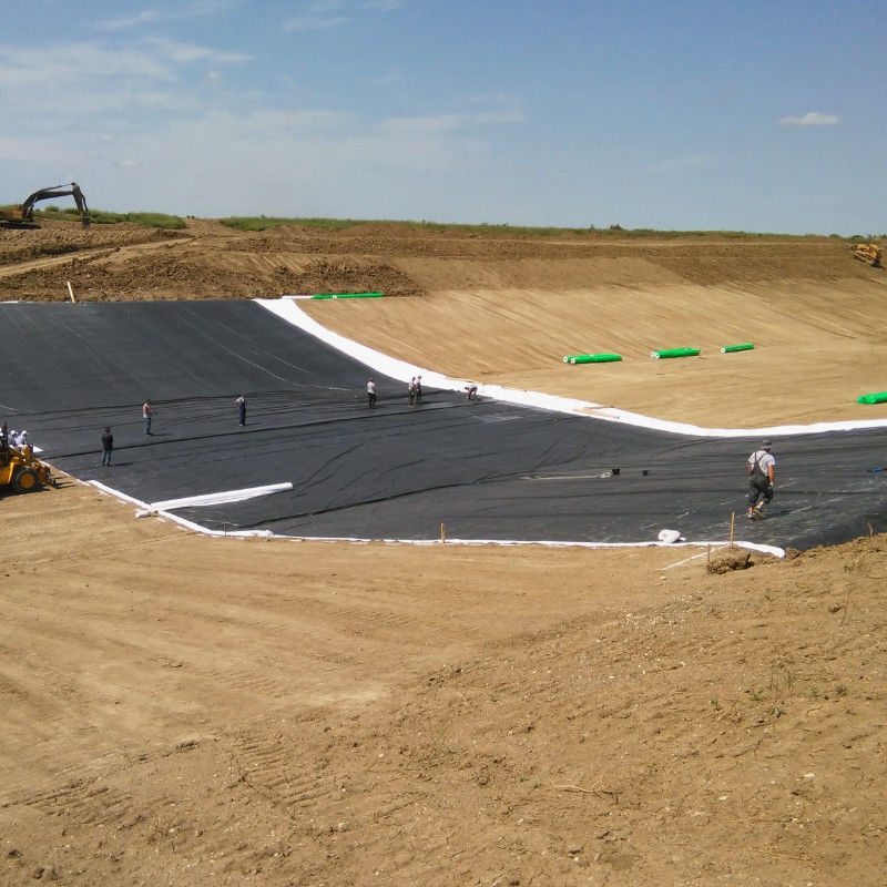 HDPE/LDPE Geomembrane 1.0mm/1.5mm/2.0mm สําหรับกันน้ํา / ลายสระปลา / จุดเก็บขยะ / ทะเลเทียม / เหมือง / เขื่อน / ลายสระ