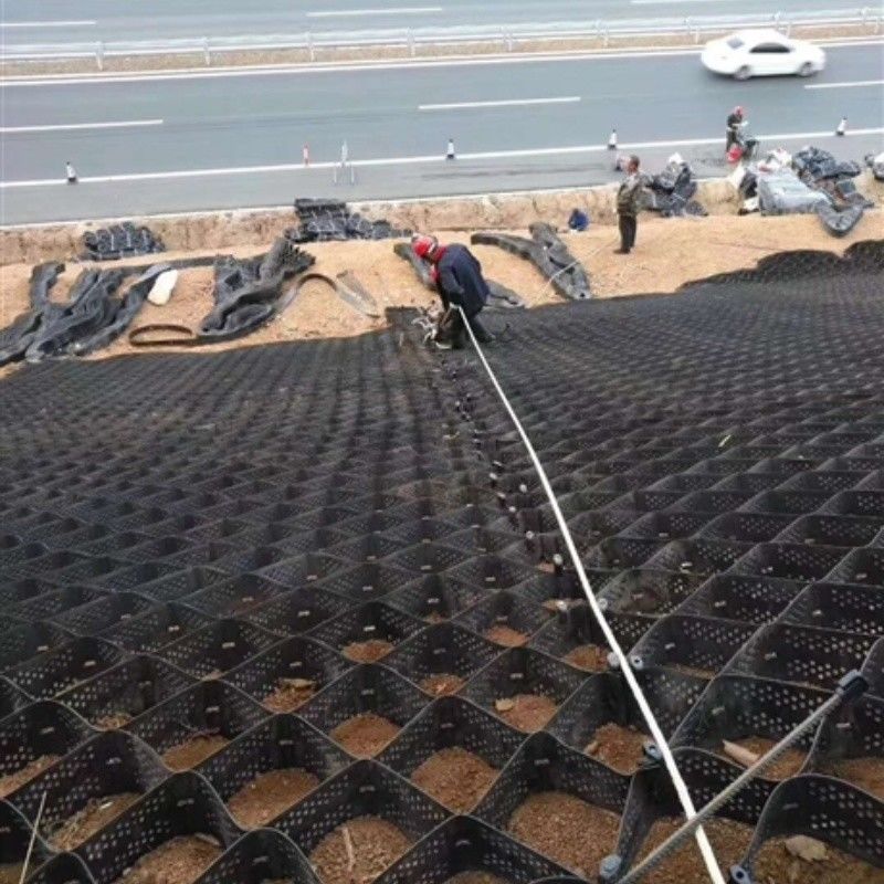 สายพานกระชับถนน HDPE สีดํา สายพานกระชับถนน