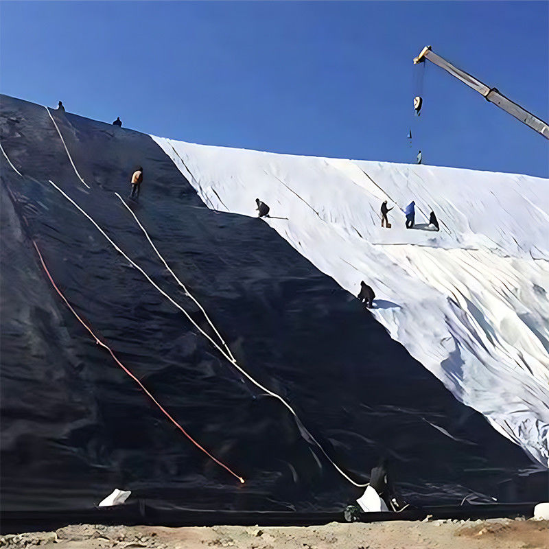 ASTM 100% Virgin Waterproof Aquaculture Pond Liner ความหนาแน่นสูง HDPE ผนังภูมิธาตุ