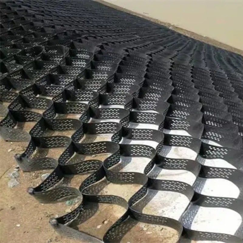 250 มม 75 มม 100 มม 150 มม Hdpe Geocell เนื้อเยื่อสูง HDPE ผึ้งก้อนกรีดหินพลาสติก Geocell ราคาโรงงานตรง