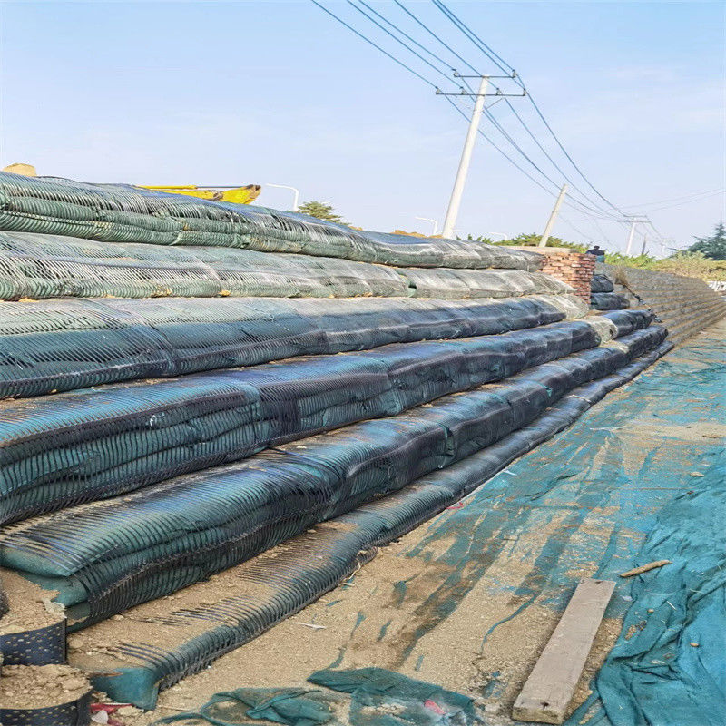 PP พลาสติก PE สายเดียว Polyester Geogrid Gravel Grid Stabilizer สําหรับการเสริมดิน