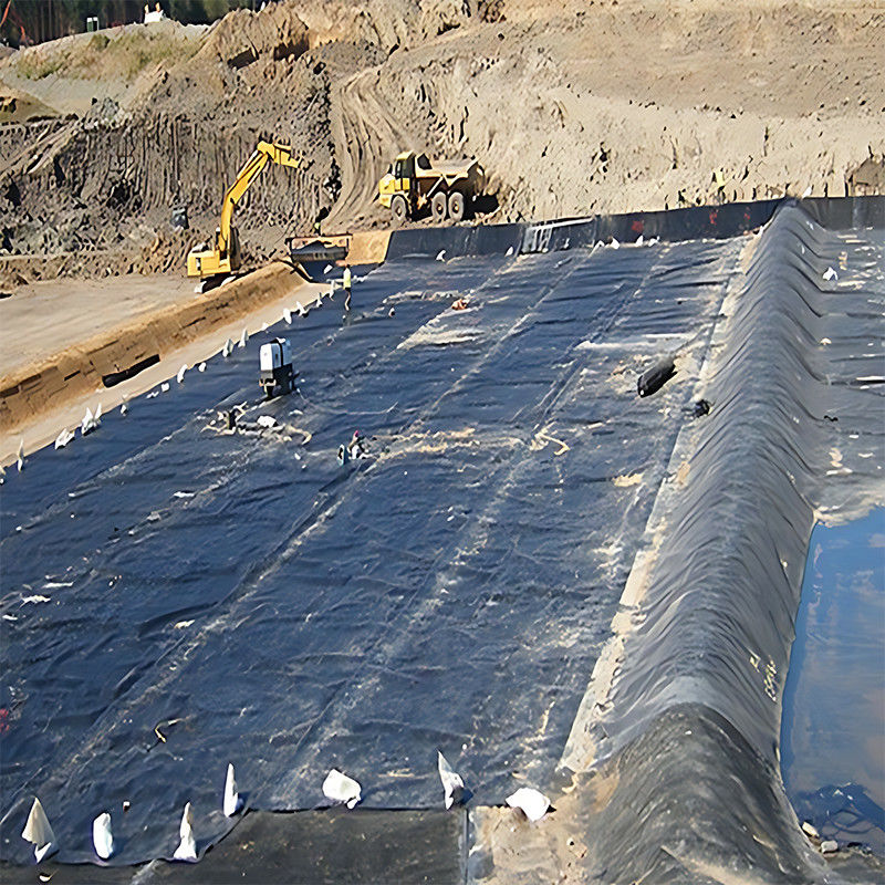 HDPE Geomembrane Pond Liner ความหนา 1.0mm ด้วยวัสดุบริสุทธิ์ 100% สําหรับช่องทางน้ํา