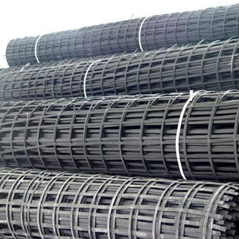 แผ่นใยสังเคราะห์เสริมดินสำหรับงานวิศวกรรมโยธาแบบเชื่อมต่อสองทิศทาง (Biaxial Welding Steel Plastic Composite Earthwork Geogrid) เสริมความแข็งแรงของดิน ป้องกันการกัดเซาะ