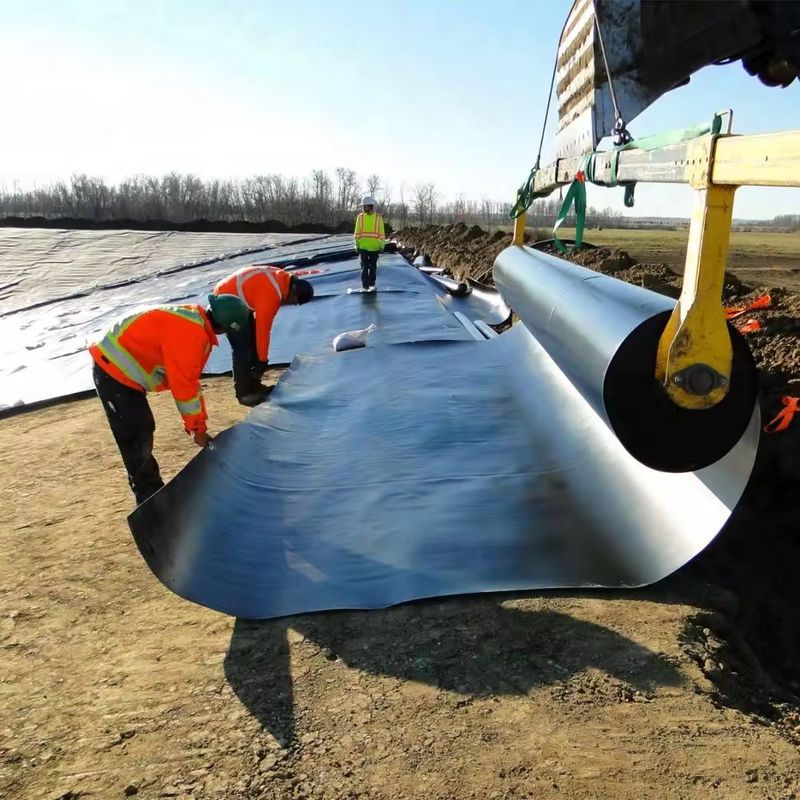 ปรับปรุง HDPE LDPE LLDPE PVC Geomembranes สระล่างสําหรับสระปลาและกุ้ง & สระล่างพลิเอธีลีนเสริม