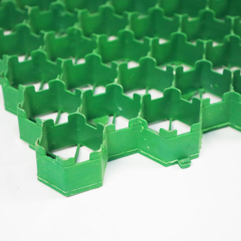 HDPE Grid ผู้ผลิต พลาสติก Gravel Paver Grid Grid สําหรับทางเดินและที่จอดรถ สีเขียว สีดํา