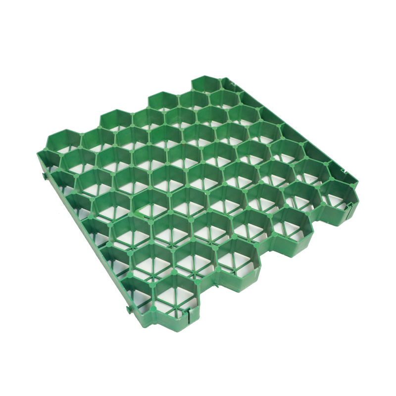 แผ่นปูพื้น HDPE พลาสติก ตารางหญ้า โพลีเอสเตอร์ Geogrid พลาสติกสำหรับลานจอดรถ ทางออกฉุกเฉิน ขายส่ง ภูมิทัศน์ Geocell พื้นดิน กริดลานกรวด