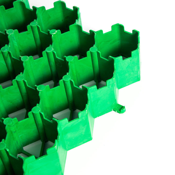 แผ่นพลาสติกตาข่ายรังผึ้งสำหรับปรับเสถียรภาพดินสำหรับงานหนักสำหรับทางเข้า ที่จอดรถ สนามหญ้าภูมิทัศน์