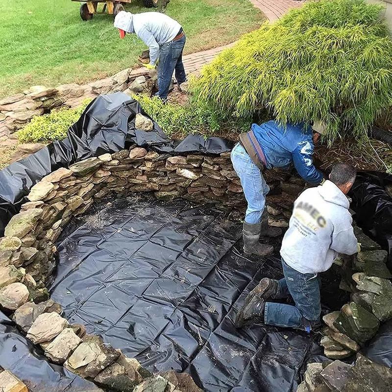 แผ่นรองบ่อ Geomembrane หนา 0.5 มม. 1 มม. 1.5 มม. 2 มม. HDPE LDPE Lldpe PVC EVA แผ่นรองบ่อ Geomembrane