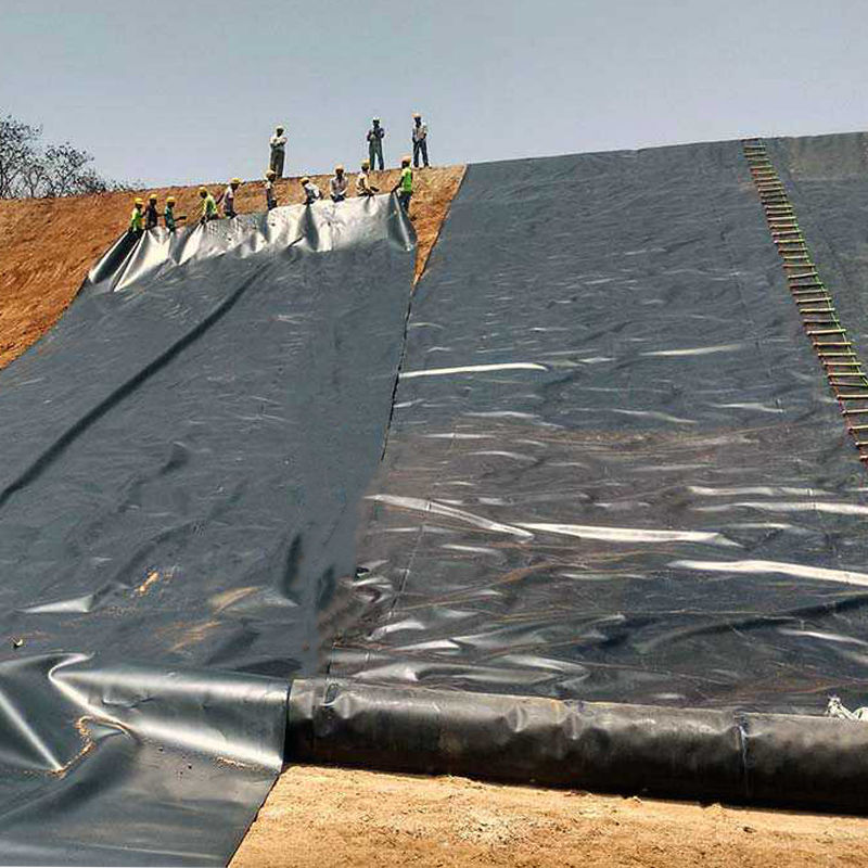 แผ่นรองบ่อ HDPE Geomembrane ขนาด 0.75-2.5 มม. สำหรับบ่อปลา บ่อกุ้ง เขื่อนบ่อขยะ เหมือง