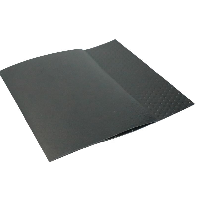 แผ่นรองบ่อ HDPE สีดำทนความร้อนสูงกันน้ำสำหรับปูหลังคา แผ่นรองบ่อปลา แผ่นรองบ่อขยะ เหมืองแร่