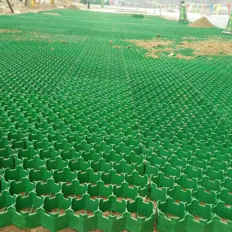 เครื่องพับหญ้า HDPE ที่ใช้งานหนัก สําหรับการเสริมสร้างพื้นที่ผ่านผ่าน, ทางเดิน, ที่จอดรถ, การปรับผืนดิน, และความมั่นคงของหญ้า