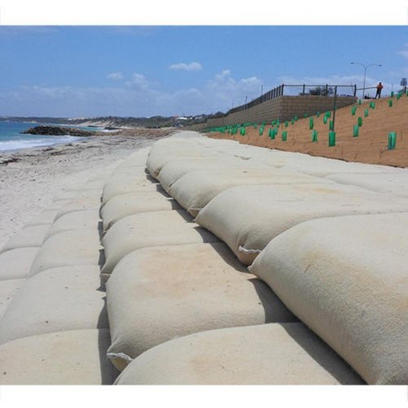 โรงงานอุตสาหกรรม 40*80cm Geotextile Geobag สําหรับการป้องกันหินทางด่วน Geotextile Geobag การปลูกป่า การปลูกหญ้า การควบคุมน้ําท่วม Geotextile Geobag